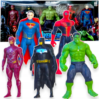 AVENGERS POSTAVKY VEĽKÁ SADA 5v1 SPIDERMAN BATMAN POSTAVKA HULK SUPERMAN